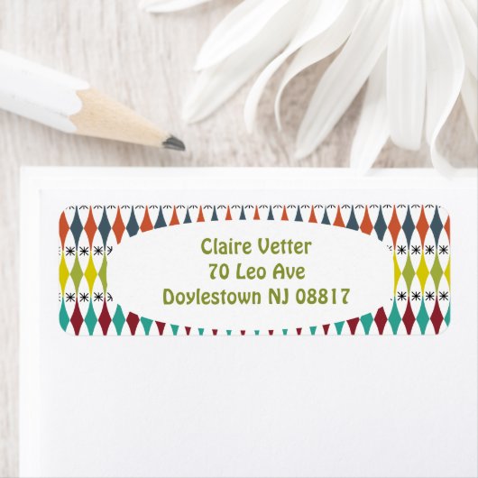 Étiquette Petits diamants et Starburts (En situation)