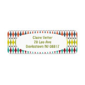 Étiquette Petits diamants et Starburts (Devant)