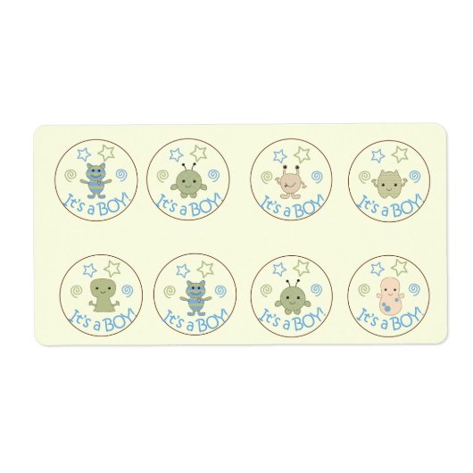 Étiquette Petits monstres Peeking Chocolat Kiss Favoriser Ta (Devant)