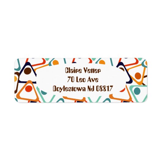 Étiquette Petits triangles les années 70 (Devant)