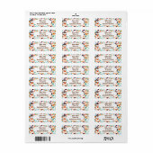 Étiquette Petits triangles les années 70 (Feuille entière)