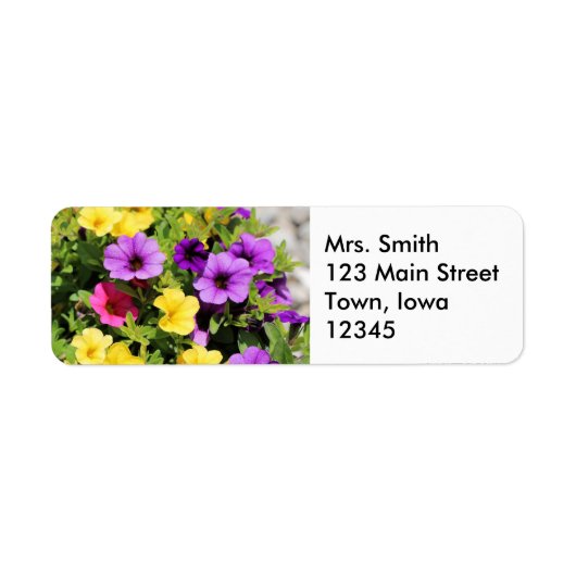 Étiquette Petunias (Devant)
