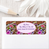 Étiquette Pétunias rose Fleur violet Jardin Floral (En situation)