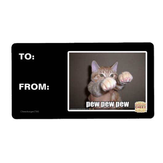 Étiquette Pew pew pew (Devant)