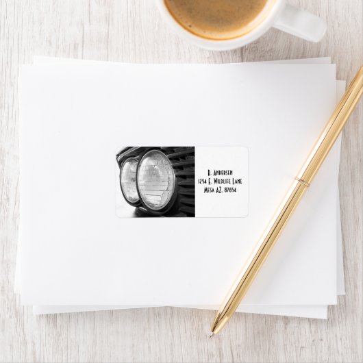 étiquette phare BMW vintage (En situation)