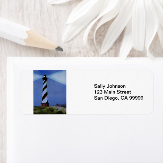 Étiquette Phare de Cap Hatteras (En situation)