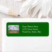 Étiquette Phare de Cape Hatteras Joyeuses Vacances (En situation)