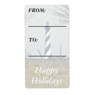 Étiquette Phare de Cape Hatteras Joyeuses Vacances