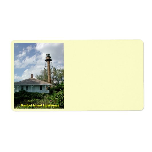 Étiquette Phare de l'île de Sanibel (Devant)