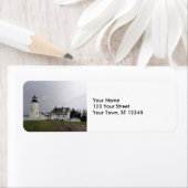 Étiquette Phare de Pemaquid Point, Maine (En situation)