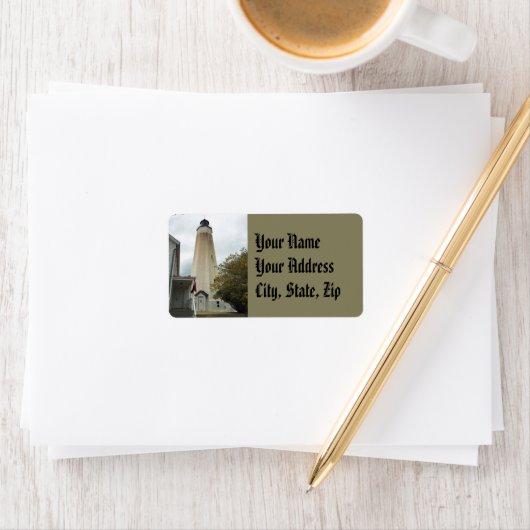 Étiquette Phare de Sandy Hook (En situation)