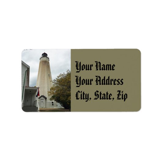 Étiquette Phare de Sandy Hook (Devant)