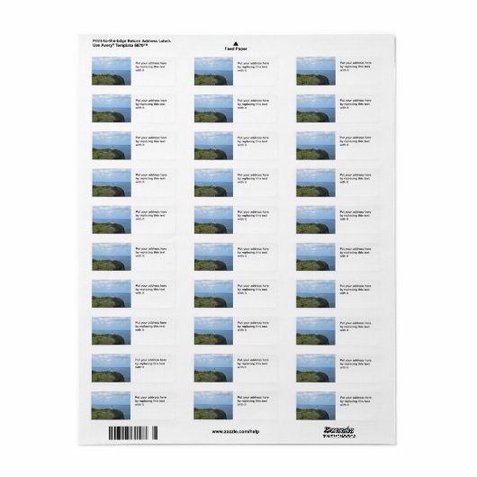 Étiquette Phare d'Hawaii (Feuille entière)