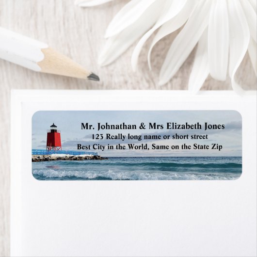 Étiquette Phare rouge (En situation)