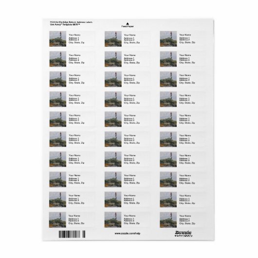 Étiquette Phare Saint Augustine (Feuille entière)