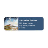 Étiquette Phare St Mary Whitley Bay Newcastle sur Tyne (Devant)