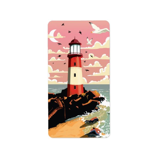 Étiquette Phare vintage (Devant)