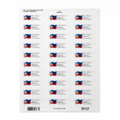 Étiquette Philippines - Drapeau (Feuille entière)