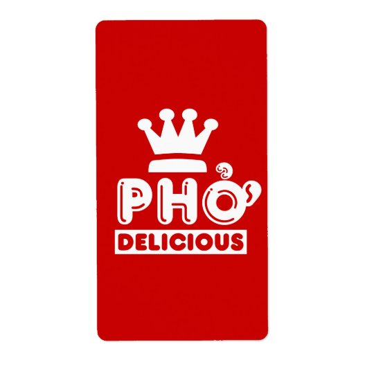 Étiquette Pho King Delicious (Devant)