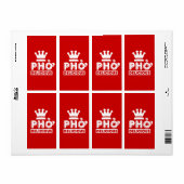 Étiquette Pho King Delicious (Feuille entière)
