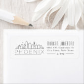 Étiquette Phoenix, Arizona Stylisé Skyline | (En situation)