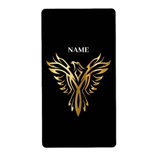 Étiquette Phoenix d'or, élégance (Devant)