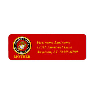 Étiquette Phoque officiel marin des USA - mère