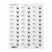 Étiquette Photo Albino Ferret (Feuille entière)