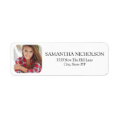 Étiquette Photo Arête arrondie blanche (Devant)