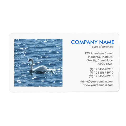 Étiquette Photo carré - Swan (Devant)