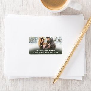 Étiquette Photo Carte de Noël Adresse de retour