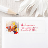 Étiquette Photo Custom Holiday Return Address Labels (En situation)