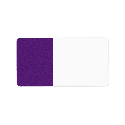 Étiquette Photo de cuir violet. (Devant)