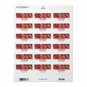Étiquette Photo de fraises rouges juteuses (Feuille entière)