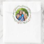 Étiquette photo de la couronne de Noël (Sac)