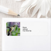 Étiquette Photo de la faune rose de colibri (En situation)