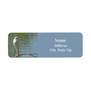 Étiquette Photo de l'Aiguille blanche Oiseau sauvage Lakesid