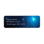 Étiquette Photo de l'espace de la constellation Blue Pleiade (Devant)