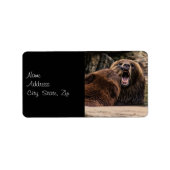 Étiquette Photo de l'ours Brown (Devant)