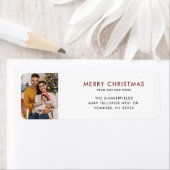 Étiquette Photo de Noël déplacée Déplacement Adresse de reto (En situation)