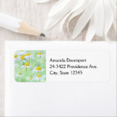 Étiquette Photo de Pretty Daisies dans un champ (En situation)