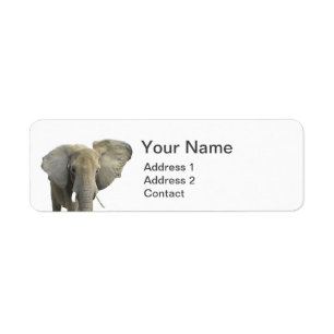 Étiquette Photo d'éléphant animal