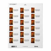 Étiquette Photo d'ornement de vacances pour des envois (Feuille entière)