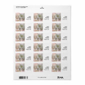 Étiquette Photo en fleurs de pomme blanche (Feuille entière)
