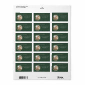 Étiquette Photo moderne Adresse de retour de Noël (Feuille entière)