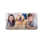 Étiquette Photo moderne Adresse de retour personnalisée (Devant)