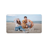 Étiquette Photo moderne chien animal de compagnie adresse de (Devant)