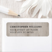 Étiquette Photo moderne simple élégante en bois (En situation)