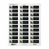 Étiquette Photo panda géant, animaux 0349. (Feuille entière)