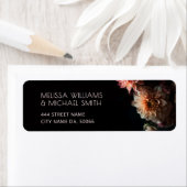 Étiquette Photo Realistic Flowers Dark Moody  (En situation)